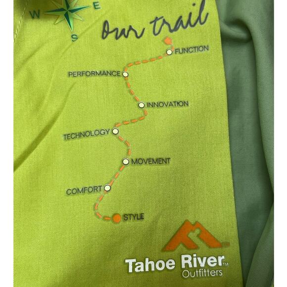 Tahoe River Outfitters Men Hiking Vacation Beach Pickleball Shorts 46 Green - Picture 3 of 7